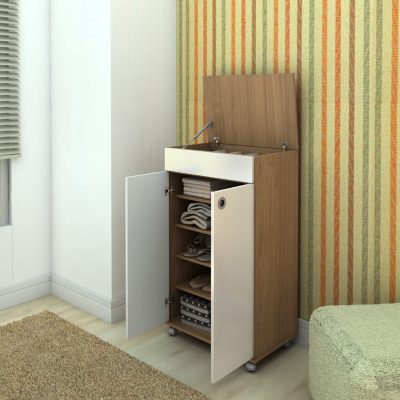 Shoe Cabinet 3381 White/Brown