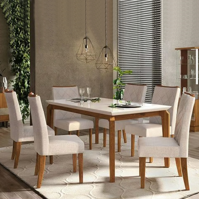 DINING SET ROUGE (1 table+6 chairs)