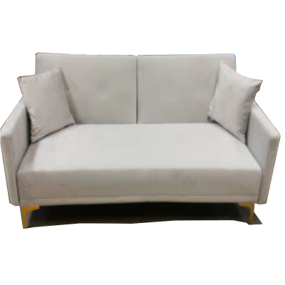 SOFA BED KMPT-162103 LIGHT GREY W/2 SQUARE PILLOWS