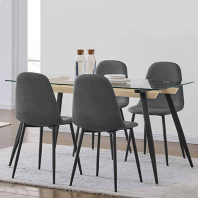 DINING SET MLM-181009 / 170347-C (1 TABLE + 4 CHAIRS)