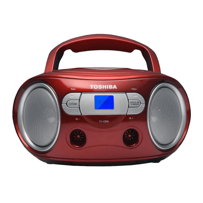 PORTABLE CD BOOMBOX TOSHIBA TY-CRS9R WITH BLUETOOTH RED