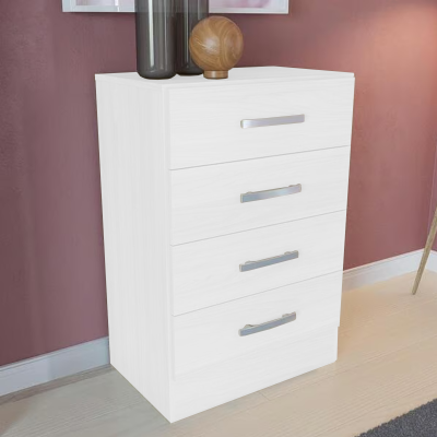 CHEST D214-BR WHITE with 4drawers
