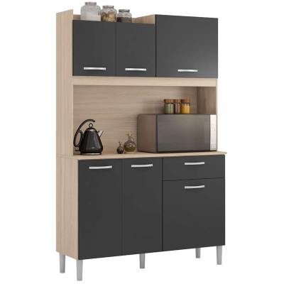 KITCHEN 91621/163 IRIS OAT TOUCH /GREY 6 DROORS/1 DRAWER