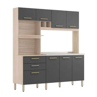 KITCHEN 97211/163 COMPACT OAT TOUCH /GREY 8 DOORS/2 DRAWERS FOR PIA HERA