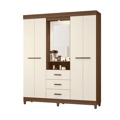 WARDROBE AGATA 8625 COCOA/OFF WHITE (#324051-C)