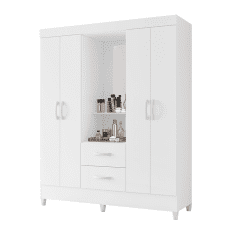 WARDROBE MOBI CAPELA 4 DOORS 8700 FOSCO WHITE/BIFLEX